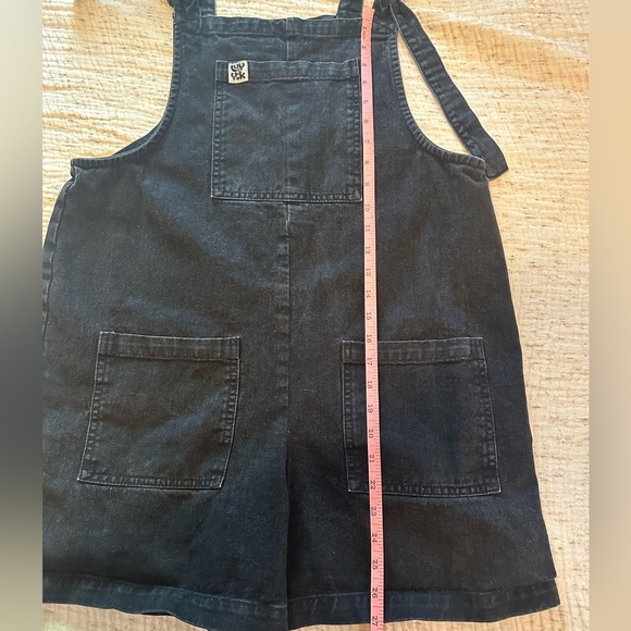 Original - Denim Dungaree Shorts in Washed Black - Picture 5 of 5